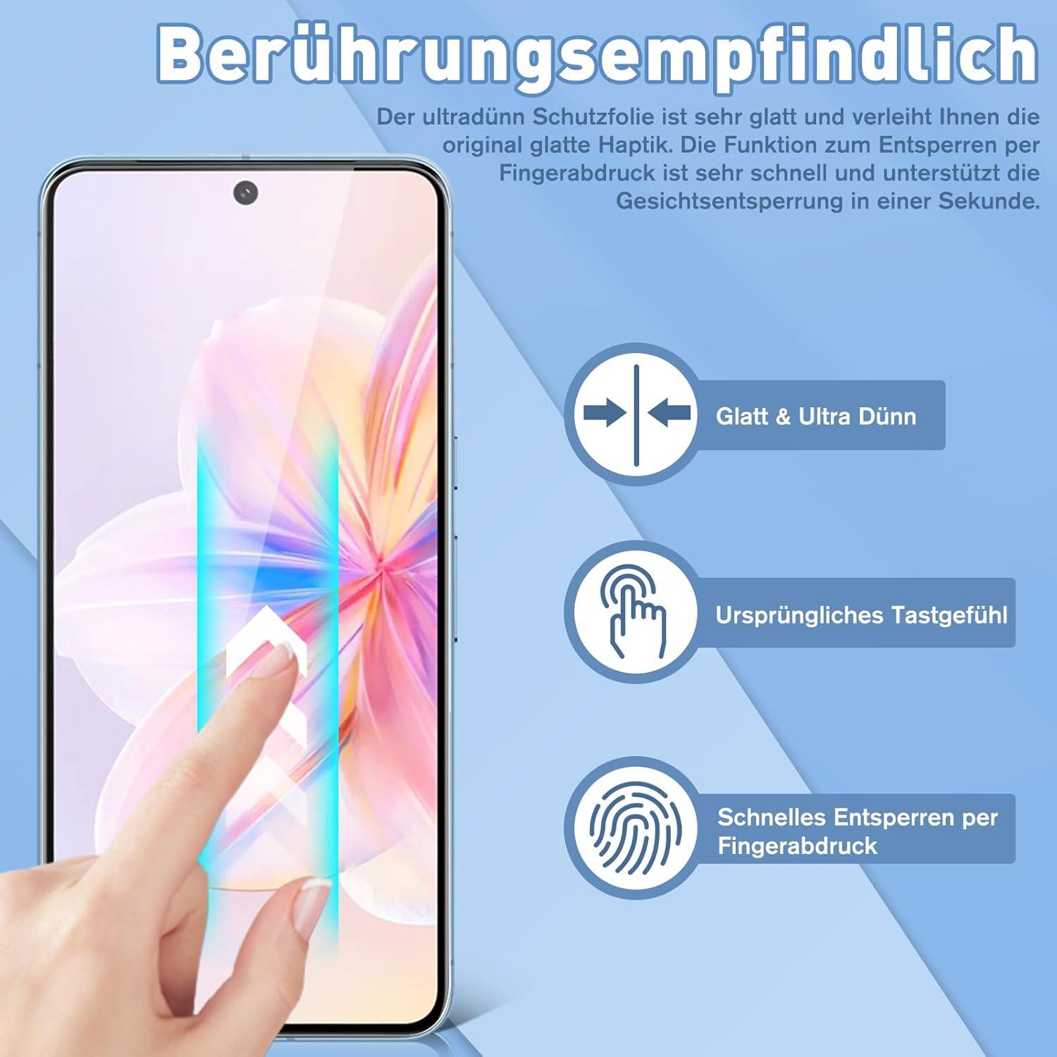Panzer Schutzglas für Google Pixel 8, 2 Stück 9H gehärtetes Glas