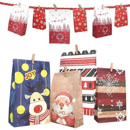 Adventskalender zum Befüllen für Kinder, DIY Geschenktüten