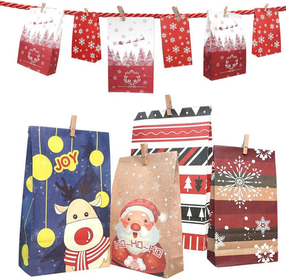DIY Adventskalender Geschenktüten Weihnachten Zuckerstoffe Tiere