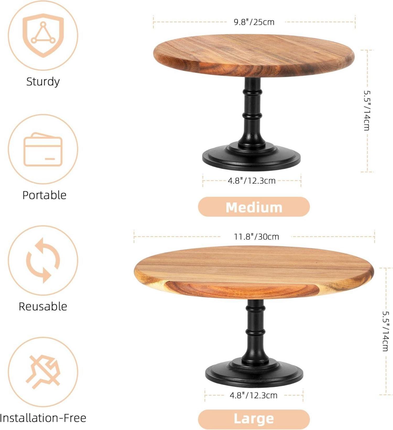 Etagere Tortenständer Cupcake Ständer Holz Eichensockel