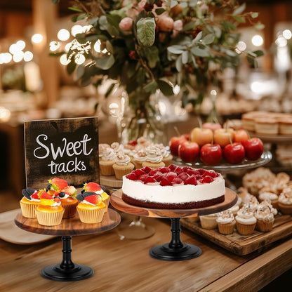 Holz Etagere Tortenständer Cupcake Ständer 1 Etagen Groß Eichensockel