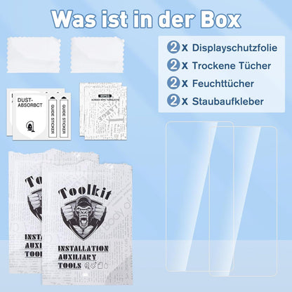 Panzerglas Schutzfolie Samsung Galaxy A71/A72 [2 Stück] HD Klar