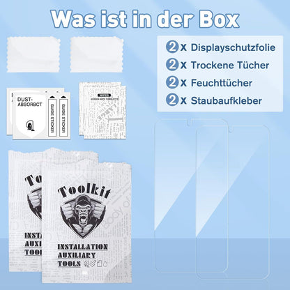 Agedate Panzerglas Schutzfolie für Samsung Galaxy S22, 2 Stück Kratzfest