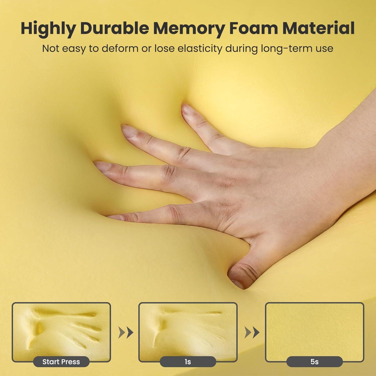 Orthopädisches Memory Foam-Kissen Kühlkissen 2 Höhen Abnehmbarer Bezug