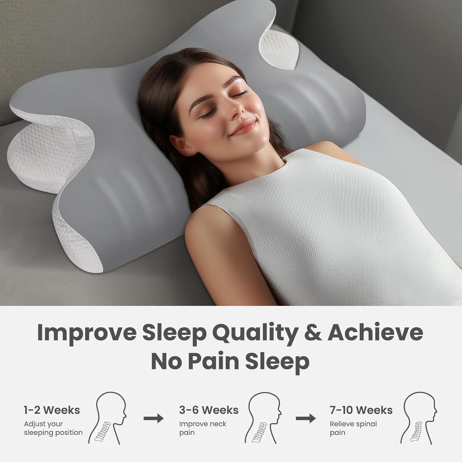 Memory Foam-Kissen für Schlafen, Ergonomisches Nackenstützkissen
