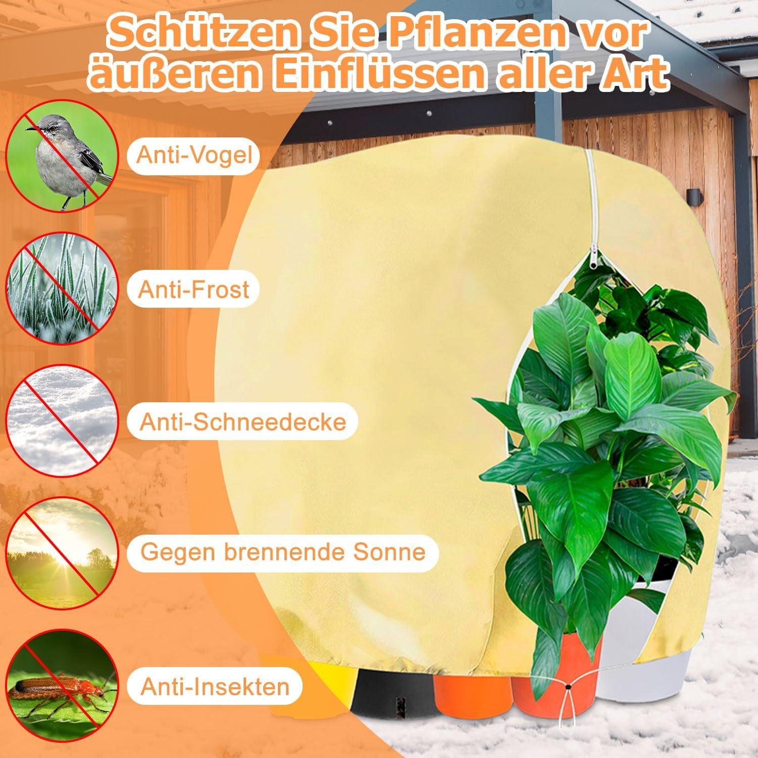 2er Set Pflanzenschutz Winter 250x360cm Frostschutz für Pflanzen