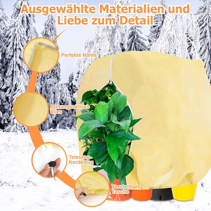 2 Stücke XXL Winterschutz für Pflanzen 250x360cm - Frostschutz & Wintervlies für Kübelpflanzen