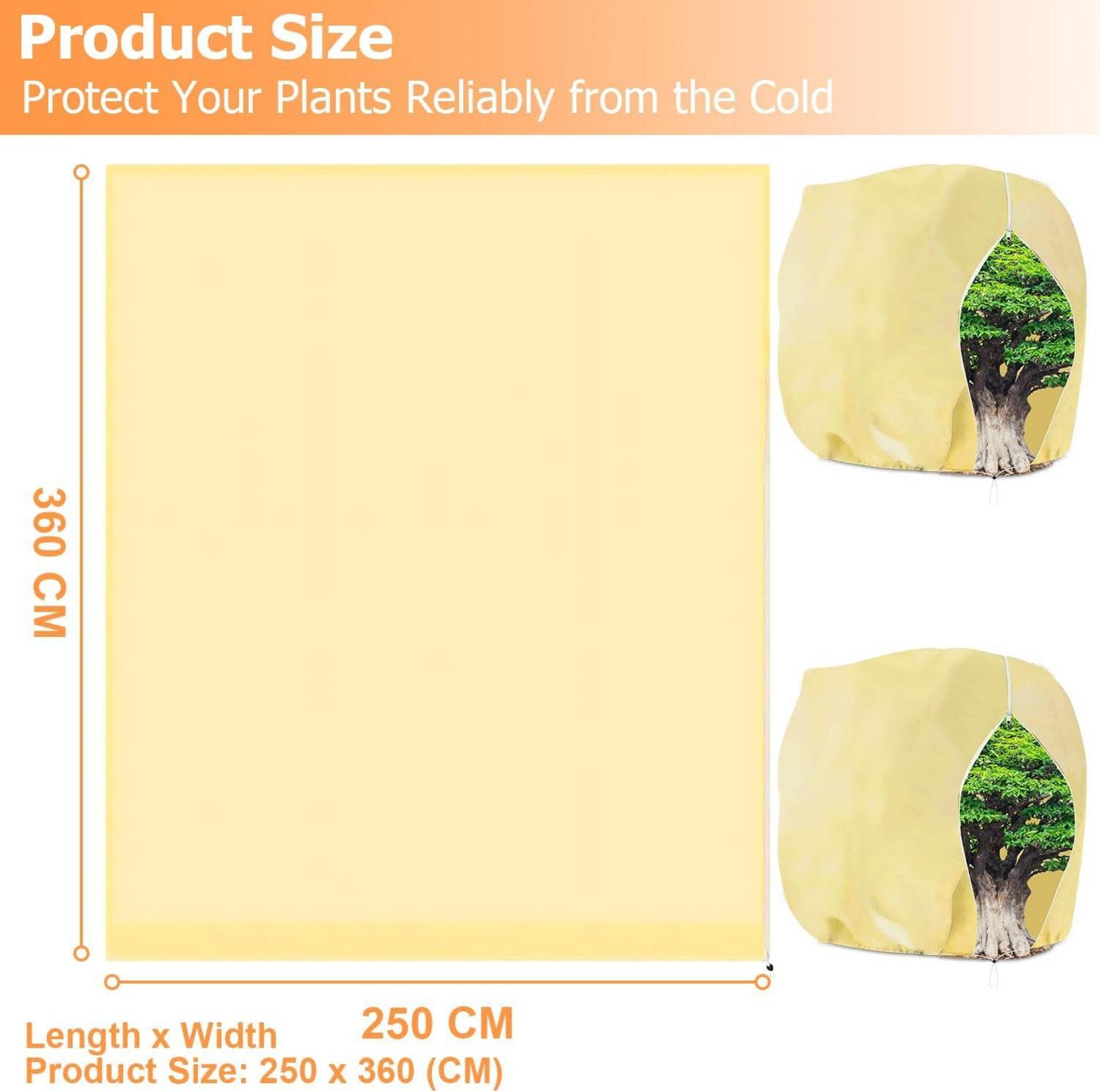 2X Winterschutz für Pflanzen 250x360cm Kübelpflanzen Frostschutz