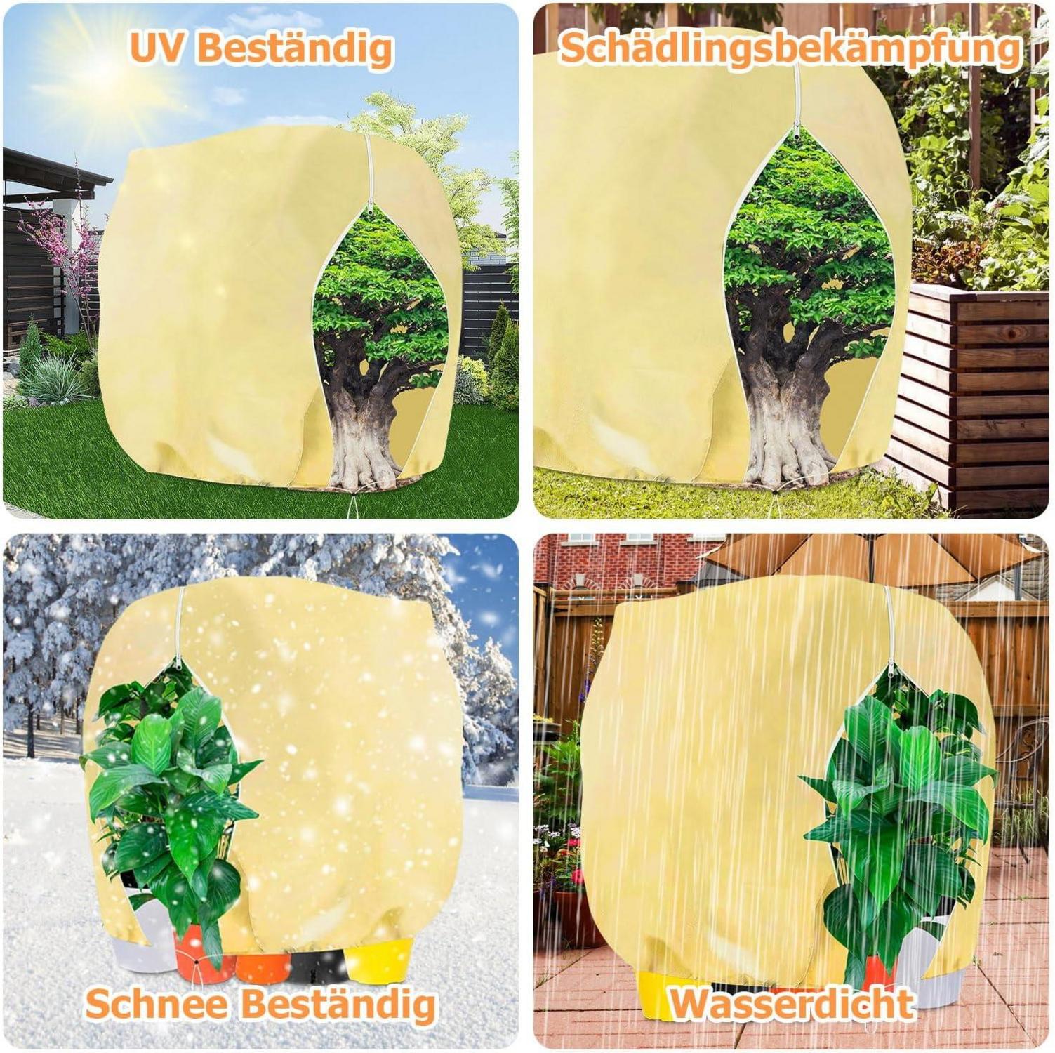 2er Set Winterschutz Pflanzen 250x360cm Überwinterungszelt Kübelpflanzen