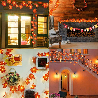 Herbstblätter Deko Herbstgirlande Ahornblatt 200 Stück