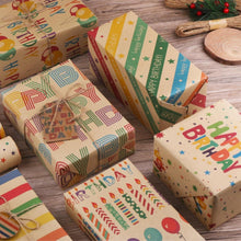 Geschenkpapier Geburtstag Kraftpapier 6 Blatt 50x70cm 9