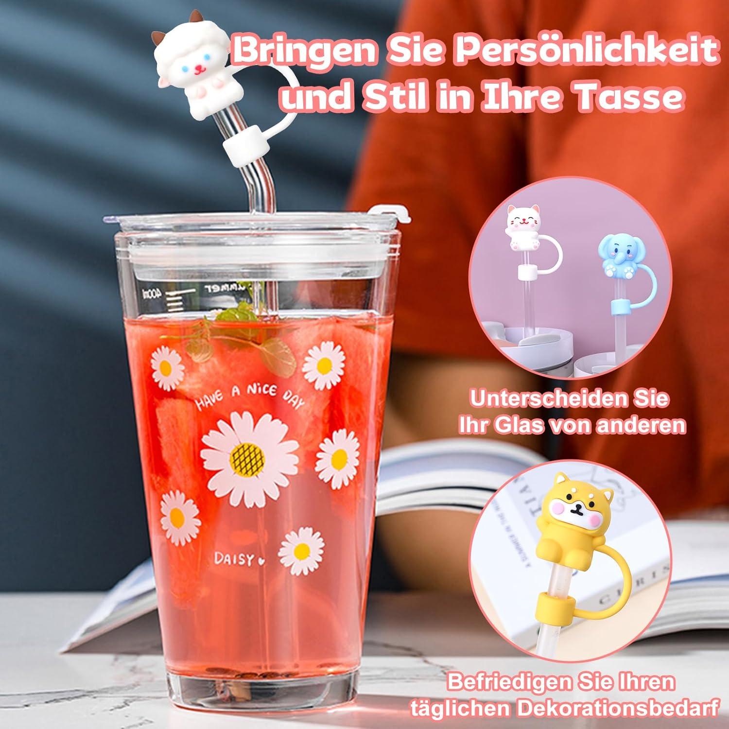 10Stück Strohhalm Abdeckung für Stanley Cup 10mm Silikon Staubdichte