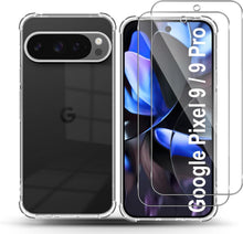 QULLOO Transparente Schutzhülle mit Panzerglas für Google Pixel 9 / 9