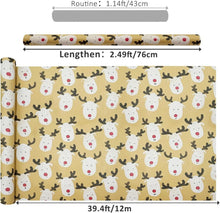 Große Weihnachts Geschenkpapierrolle Elch Design 76cm x 12m