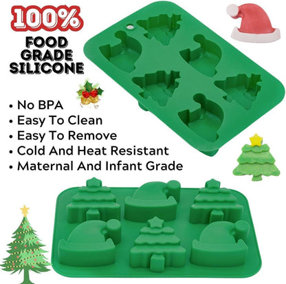 Weihnachts Silikonformen Schokolade Süßigkeiten-Backformen Set