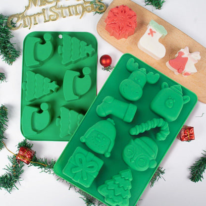 Weihnachts Silikonformen Set Schokolade Backform Festliche Leckereien