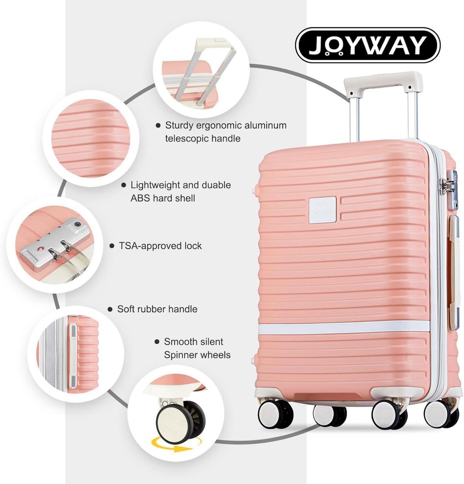 3tlg Joyway Hartschalen-Kofferset mit 4-Zwillingrollen Blau