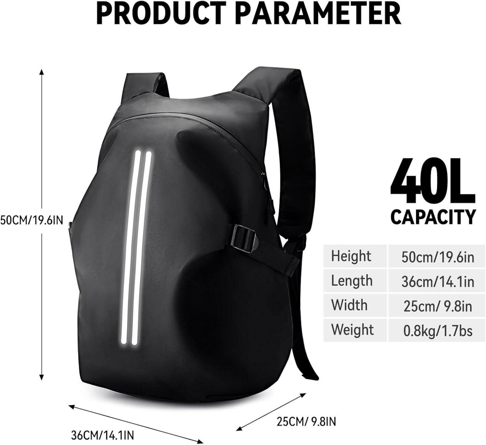 Motorradrucksack Herren wasserdicht Helmrucksack Laptoptasche