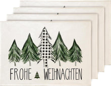 Weihnachts Platzset 4er Set Tischsets abwaschbar grün 30x45cm
