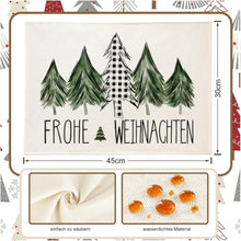 Platzset Weihnachten 4er Set Tischsets Abwaschbar Grün