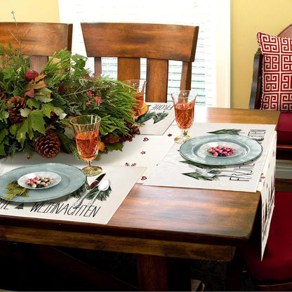 Weihnachtsplatzset 4er Set Grün Abwaschbar 30x45 Tischdeko erstklassige Qualität