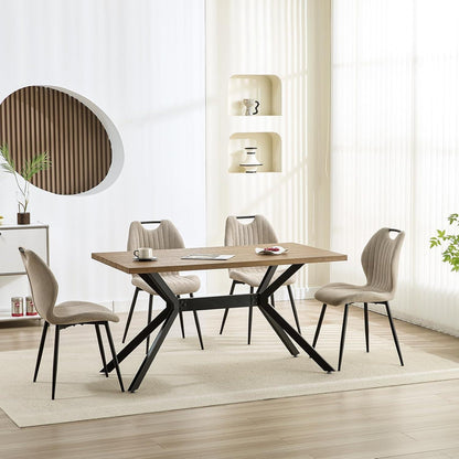 Esszimmerstühle 2er Set – Polsterstühle Grau/Braun