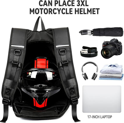 Motorradrucksack wasserdichter Helmrucksack Laptoptasche