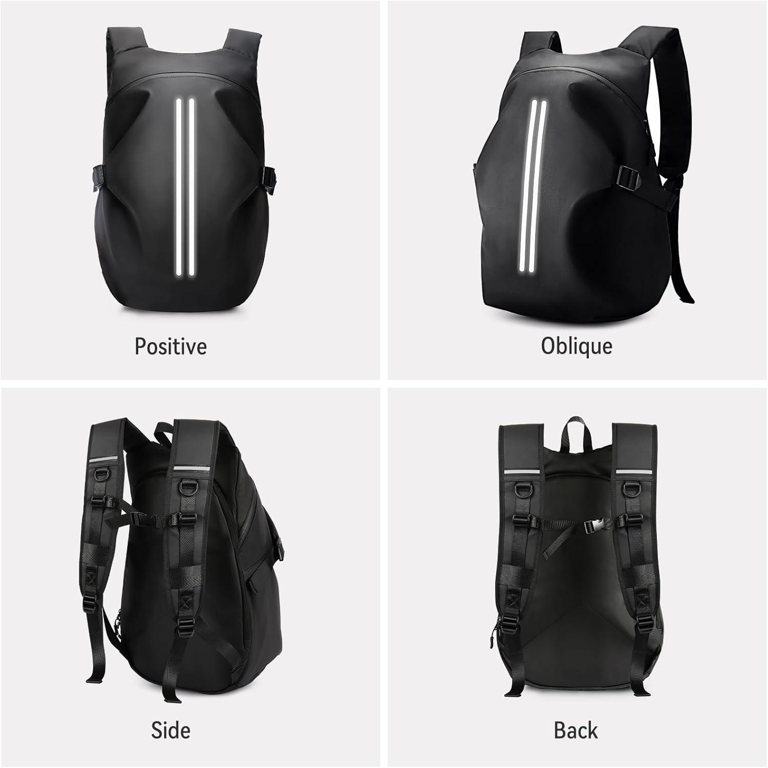 Motorradrucksack Herren wasserdichter Helmrucksack Laptoptasche