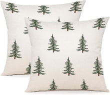 Kissenbezug Weihnachten Leinen Dekokissen 50x50 2er Set Sofa