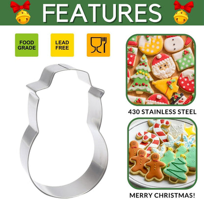 4er Set Weihnachts-Ausstechformen aus Edelstahl