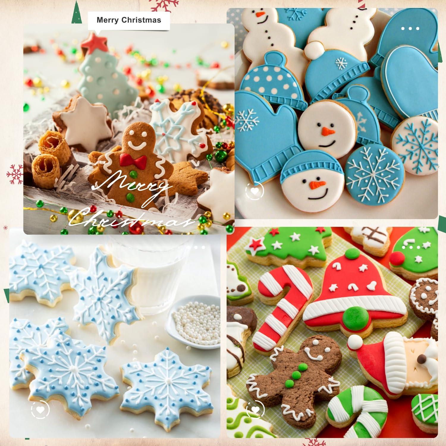Weihnachts-Ausstechformen Set 4-teilig Backen Plätzchen Ausstecher Festliche Dekoration