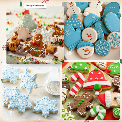 Weihnachts-Ausstechformen Set 4-teilig Backen Plätzchen Ausstecher Festliche Dekoration