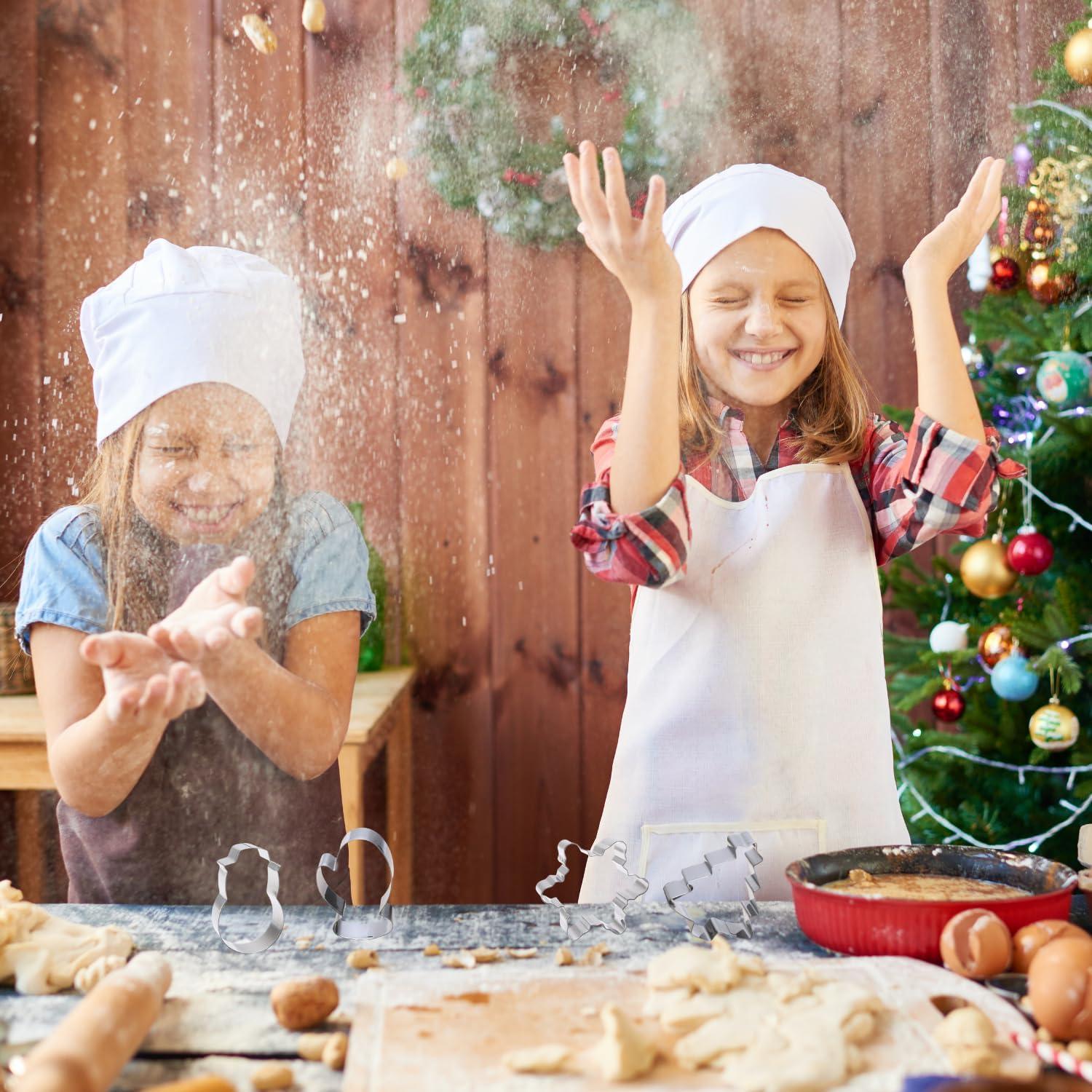 4er Weihnachten Ausstechformen Set Backen Weihnachtsbaum Schneemann