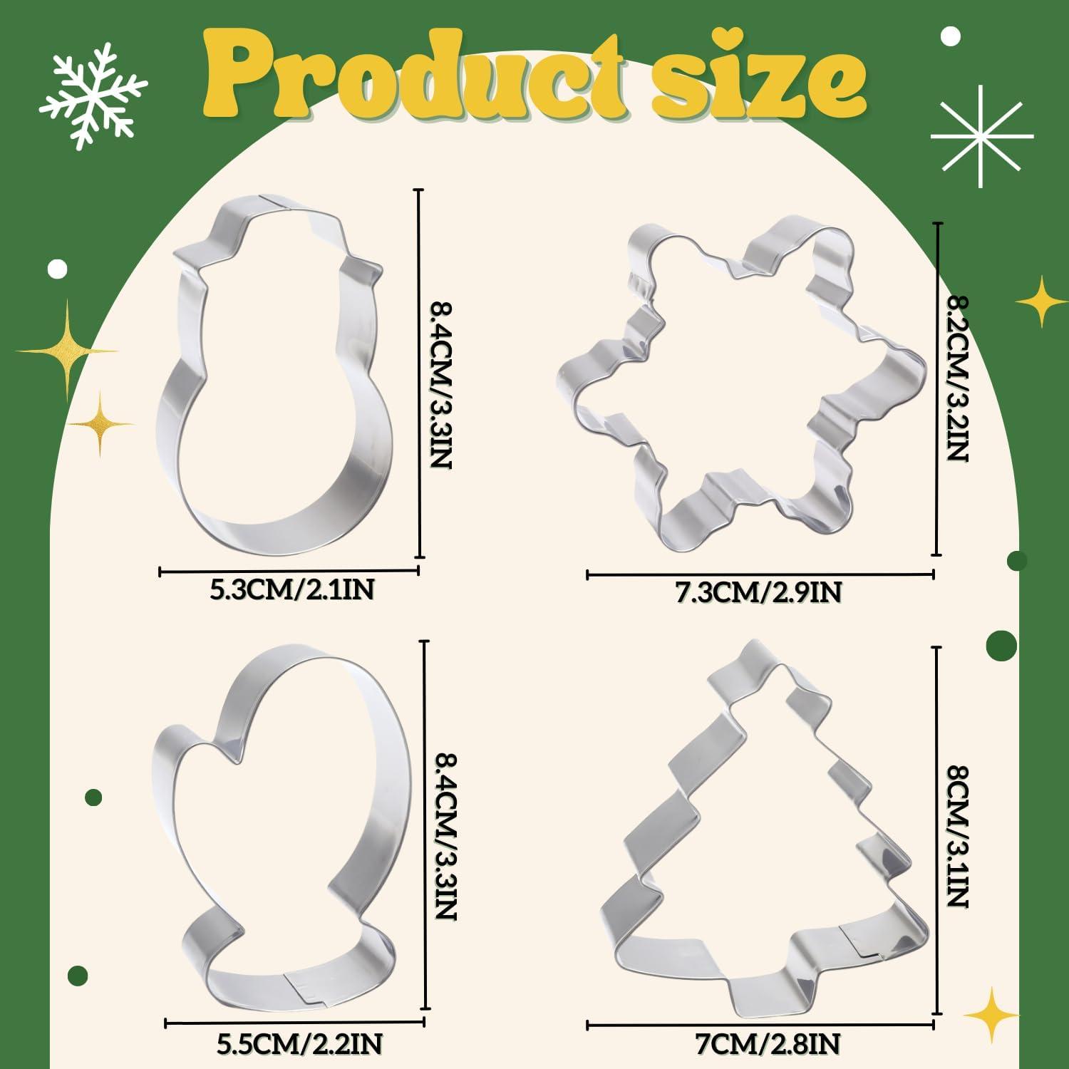 4-teiliges Weihnachts-Ausstechformen Set