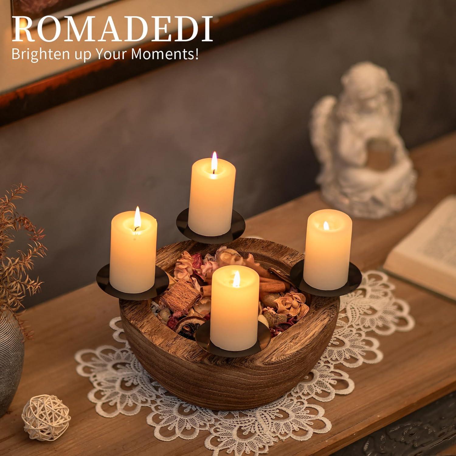 Adventskranz Holz mit Kerzenhalter für Weihnachten 25cm