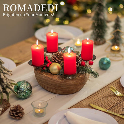 Romadedi Adventskranz Kerzenhalter Stumpenkerzen Weihnachten Deko