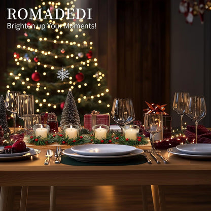 Adventskranz Länglich Holz Kerzenhalter für Weihnachtsdeko