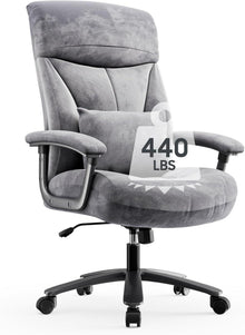 Ergonomischer Bürostuhl XXL belastbar bis 200kg samtgrau