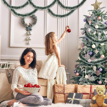 Weihnachtsgirlande 10m Weihnachtsbaum Deko Kränze Künstlich