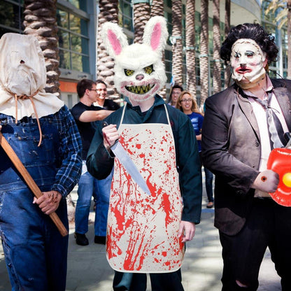 Horror-Kaninchen Halloween-Kostüm Blutige Schürze & Maske