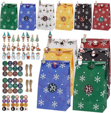 Adventskalender Bastelset Weihnachtstüten zum Befüllen 24 Stück