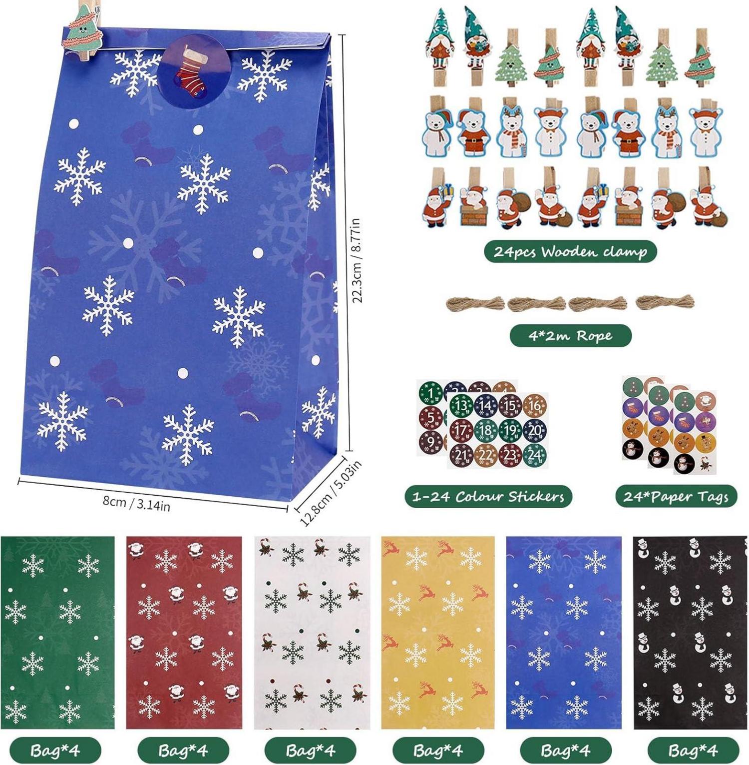 Adventskalender Kinder 2024 DIY Weihnachtskalender mit 24