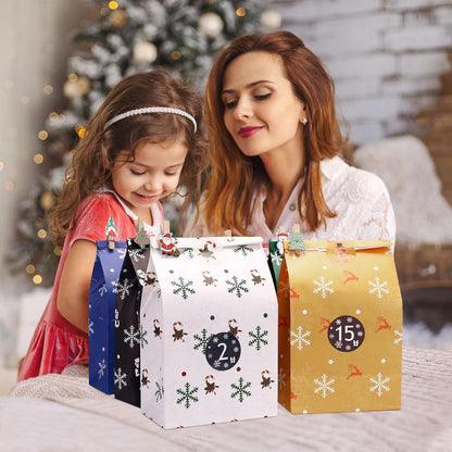 Adventskalender Kinder Weihnachten 24 Stück DIY Papiertüten
