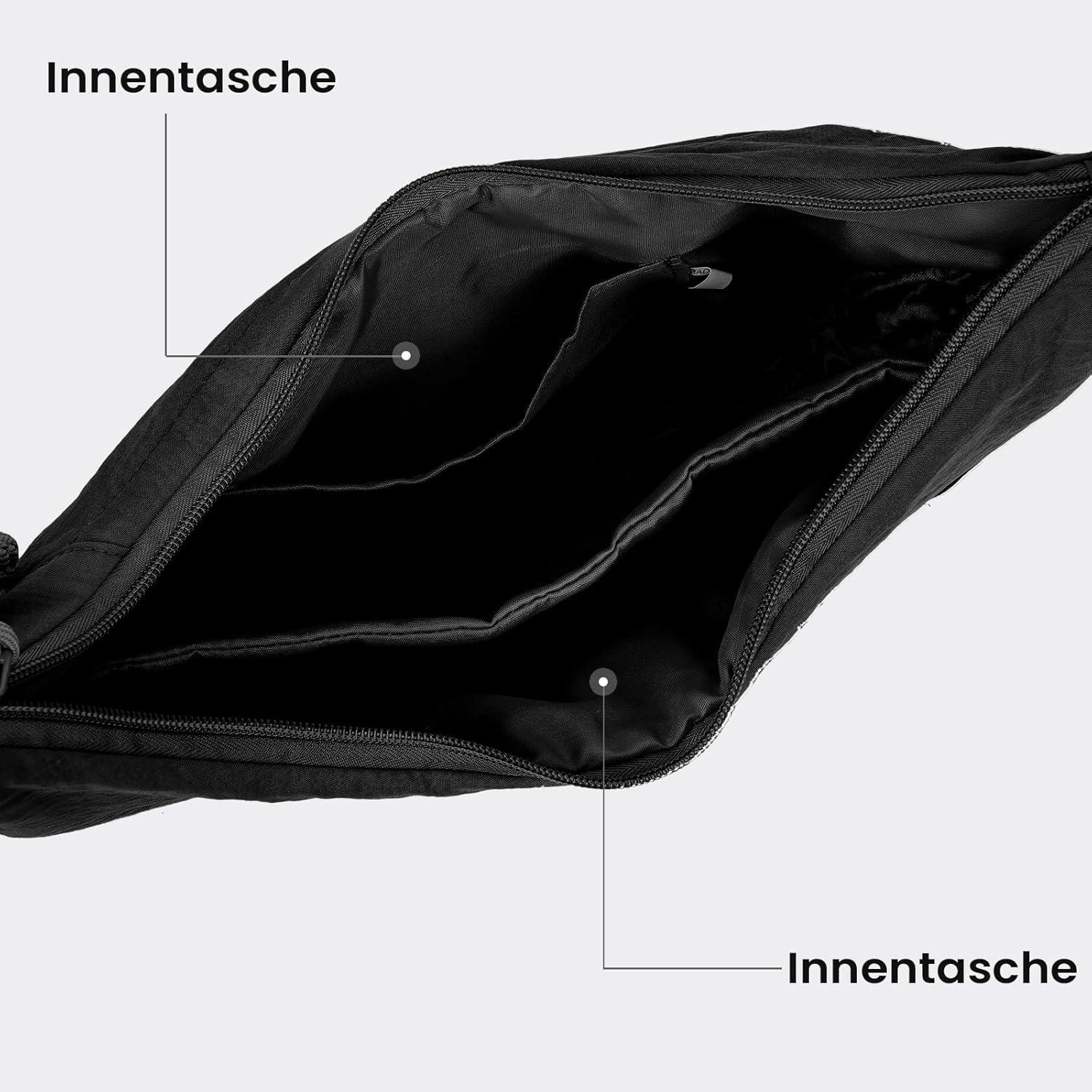 TIAASTAP Damen Nylon Halbmond Umhängetasche Crossbody Bag