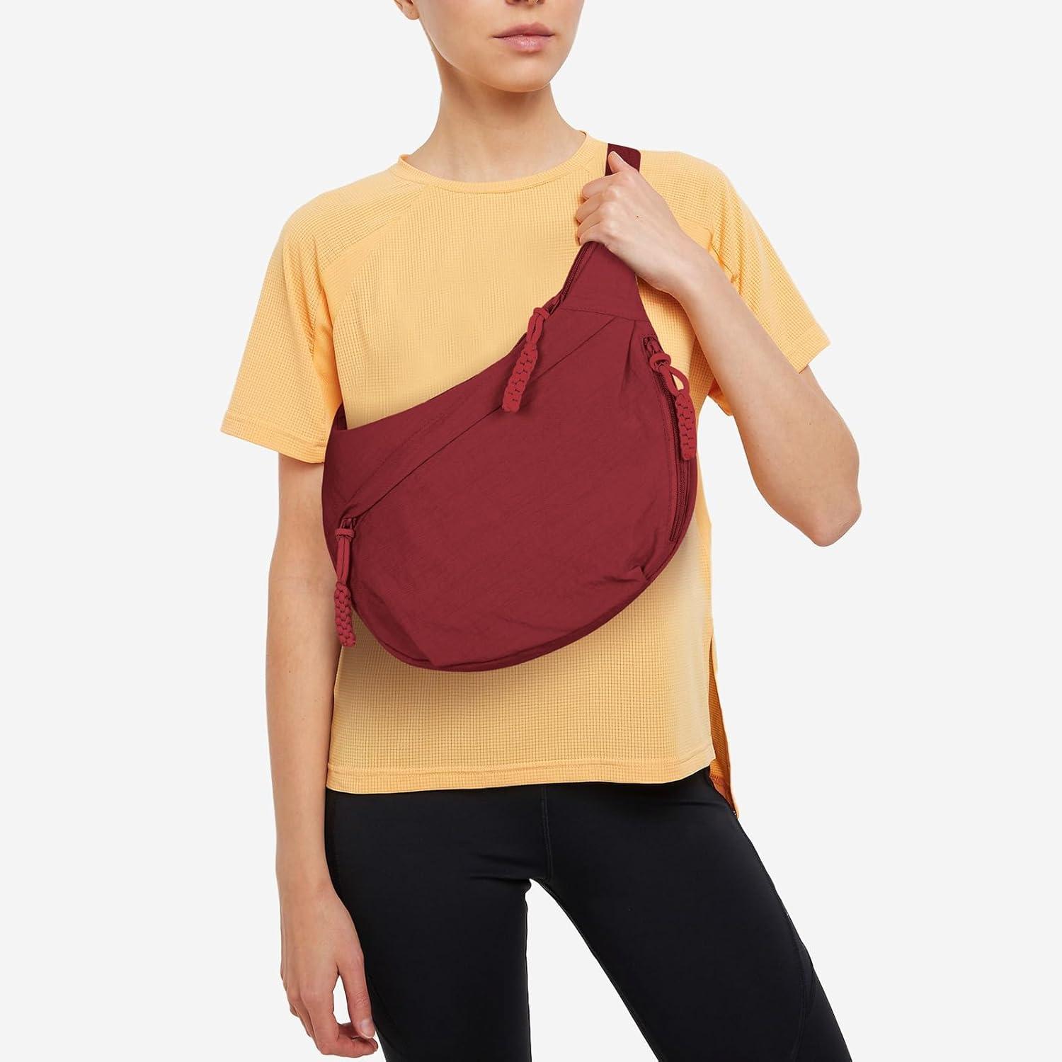 TIAASTAP Nylon Halbmond Umhängetasche Groß Damen Crossbody