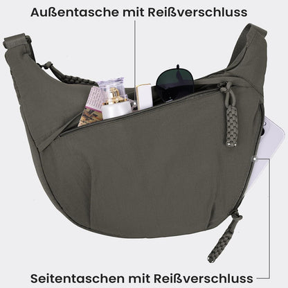 Nylon Halbmond Umhängetasche Damen Crossbody Bag Groß Shoulder Bag