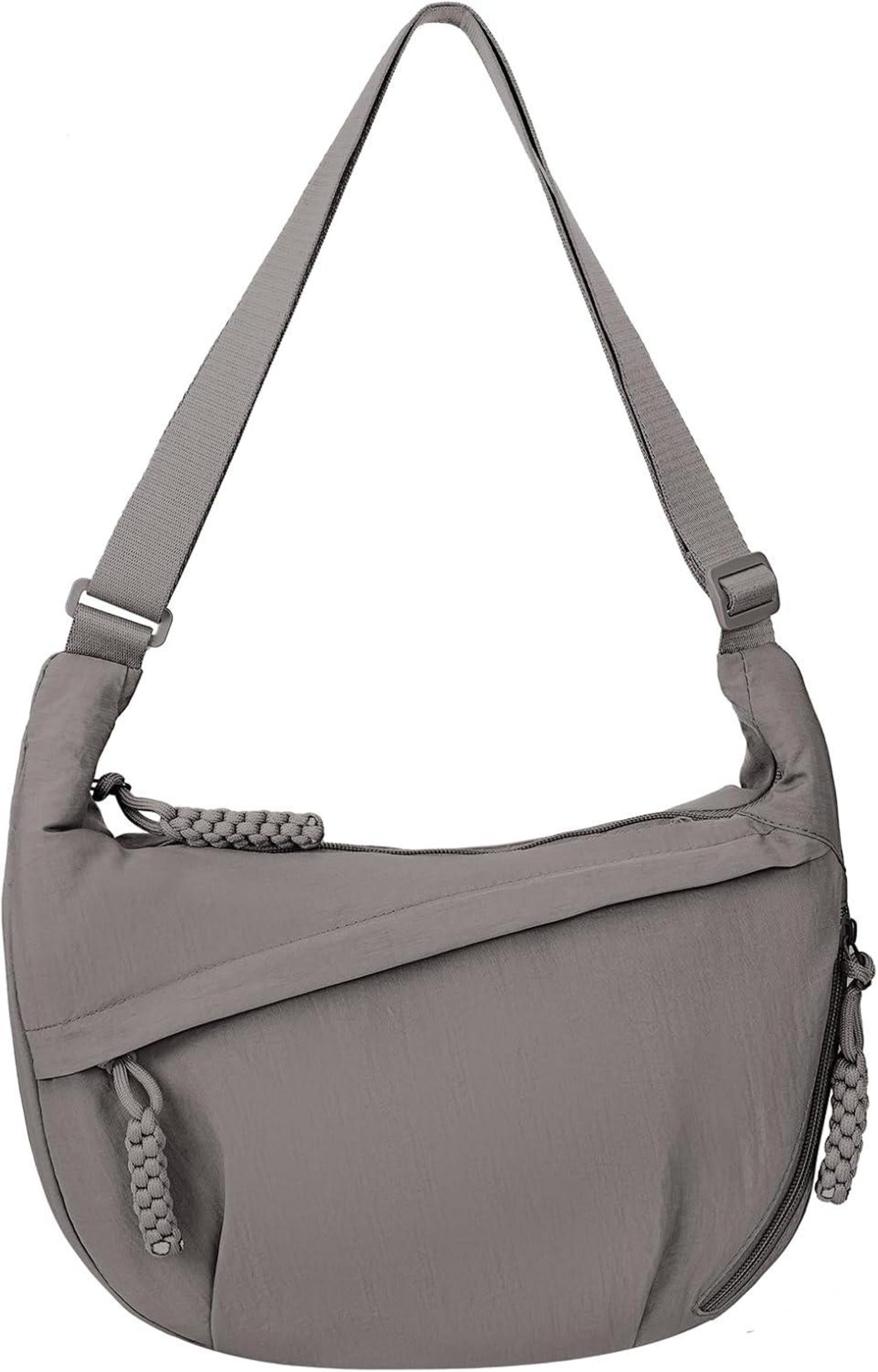 Halbmond Umhängetasche Nylon Crossbody Shoulder Bag Slouchy Hobo
