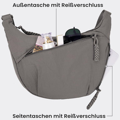 TIAASTAP Damen Halbmond Umhängetasche Nylon Crossbody Bag