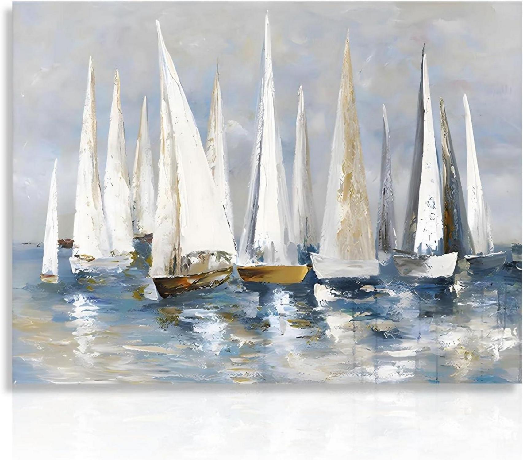 Segelboot Ozean Poster Kunst Leinwand Malerei 12x16 Ungerahmt