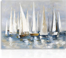 Segelboot Ozean Poster Kunst Leinwand Malerei 12x16 Ungerahmt